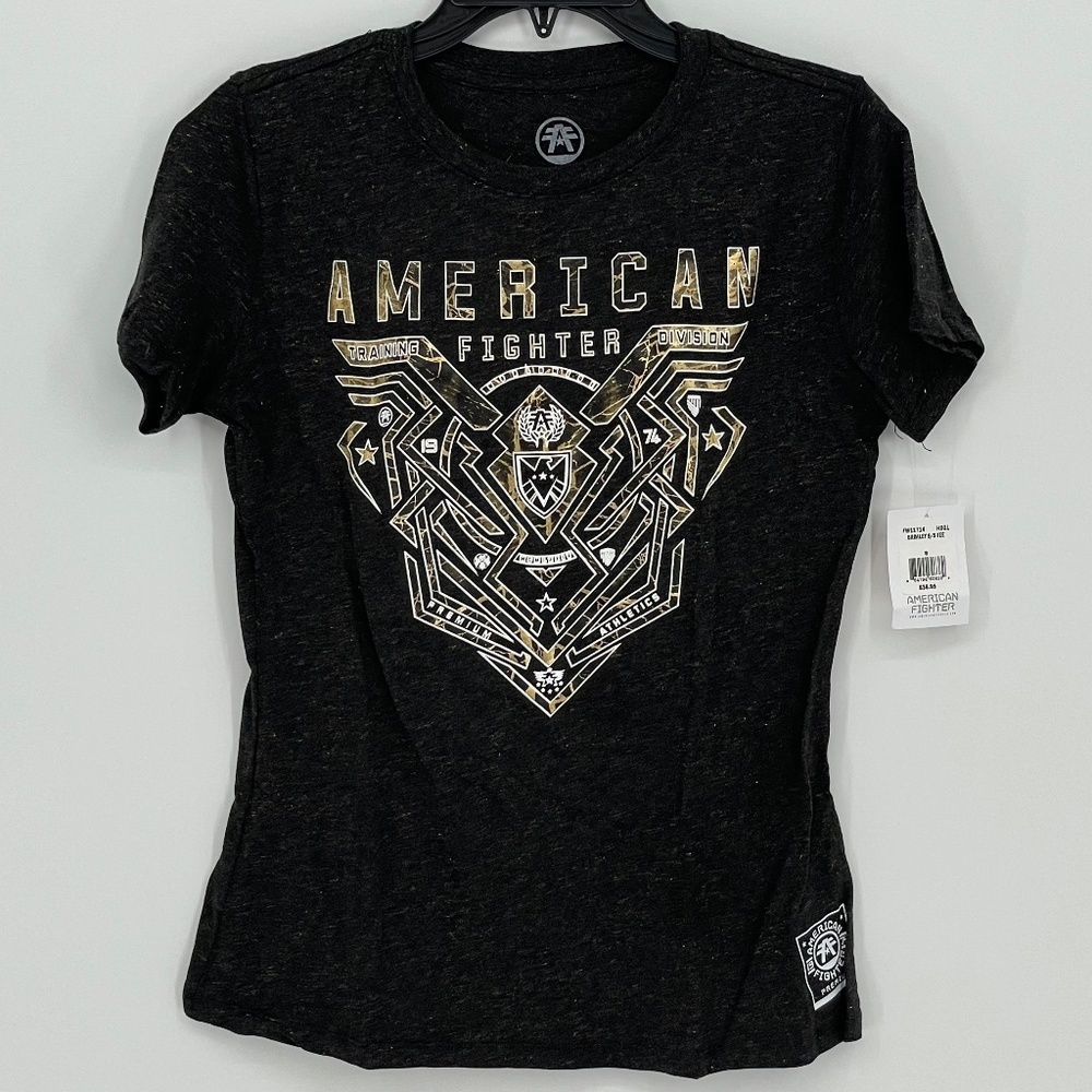 AMERICAN FIGHTER Brimley Gold and Black Short Sleeve T-Shirt